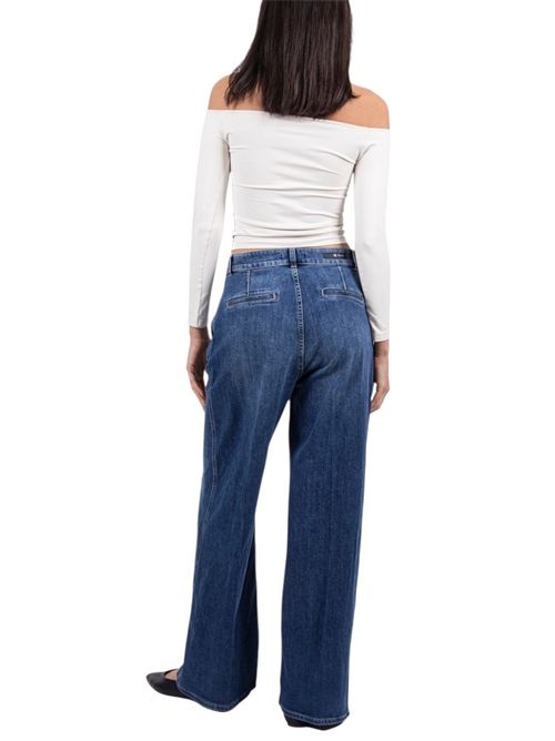 jeans donna largo con pinces Atelier Cigala's | 222-TDSB405Y